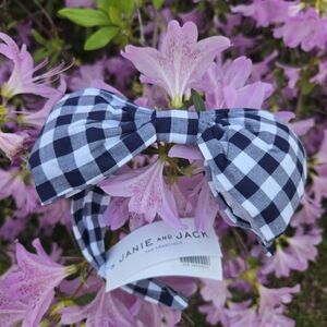 Janie and Jack Black and White Checkered Kids Headband